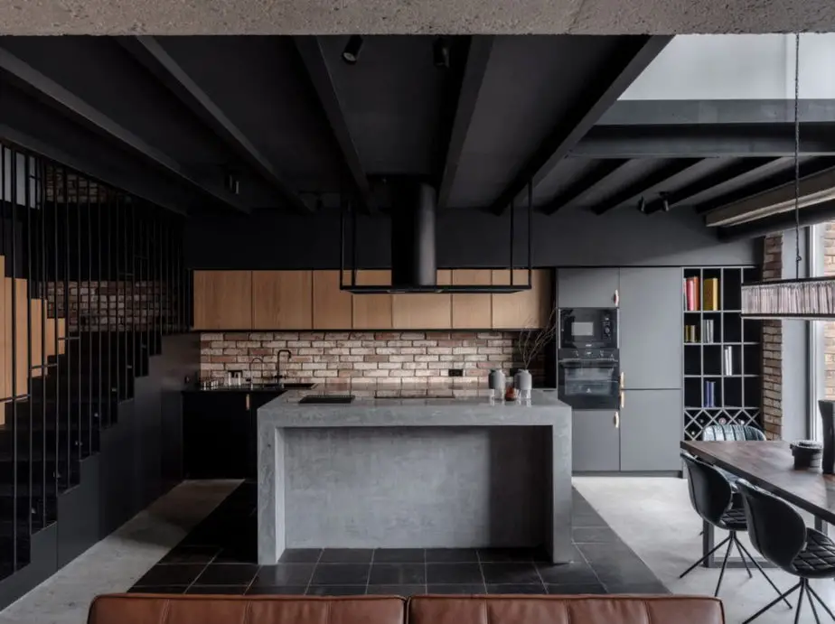Top Loft-Style Kitchen-Living:+30 photos