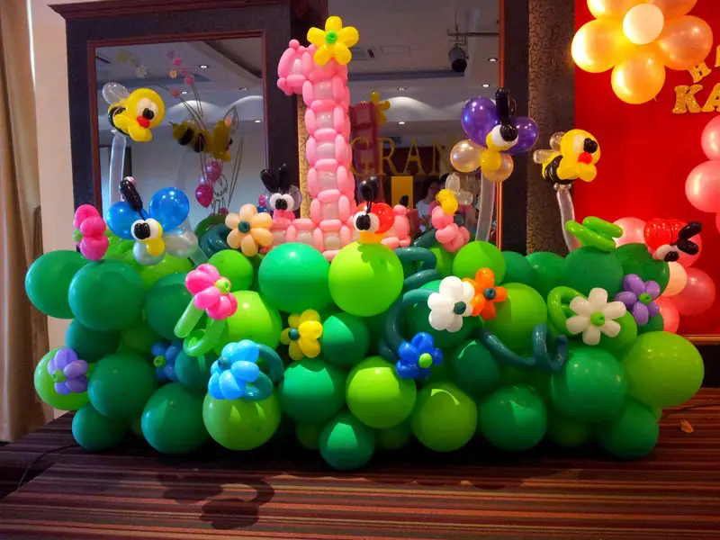 Decorations with balloons for a birthday or holiday