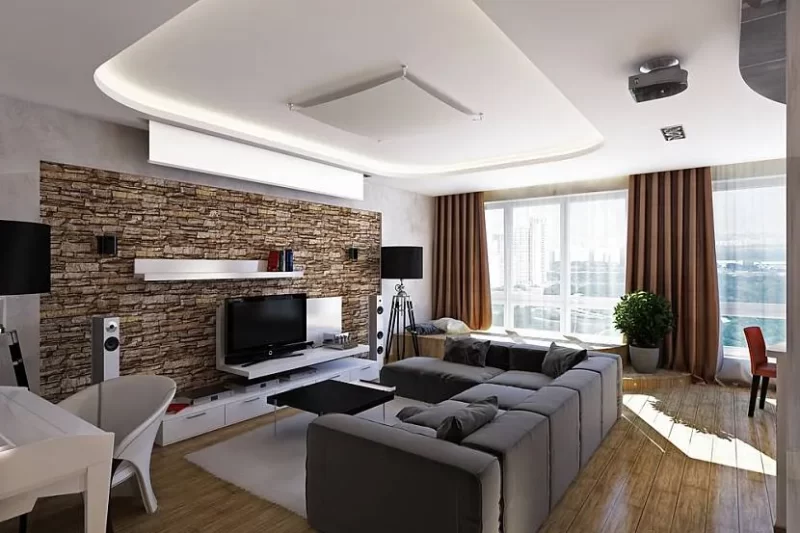 Large living room in a modern style