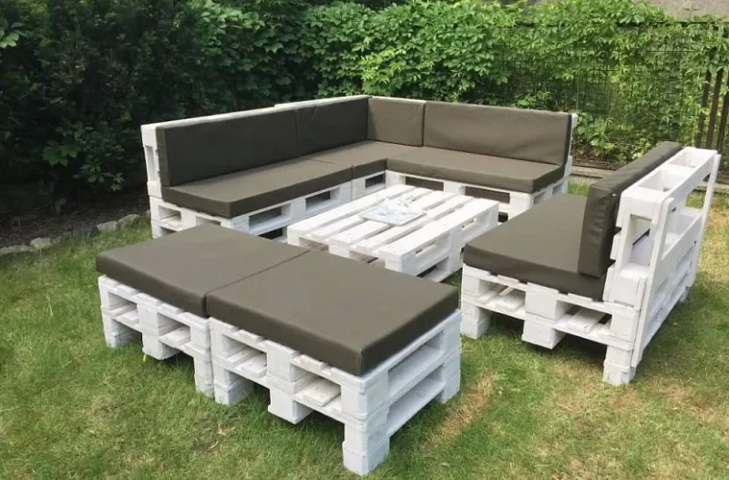 Garden furniture made of pallets