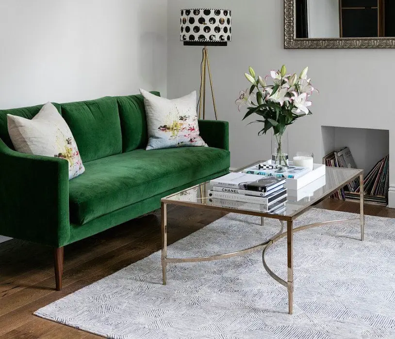 Green sofa style: rules of harmonious design