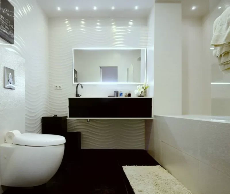 Minimalist bathroom: simple but cozy