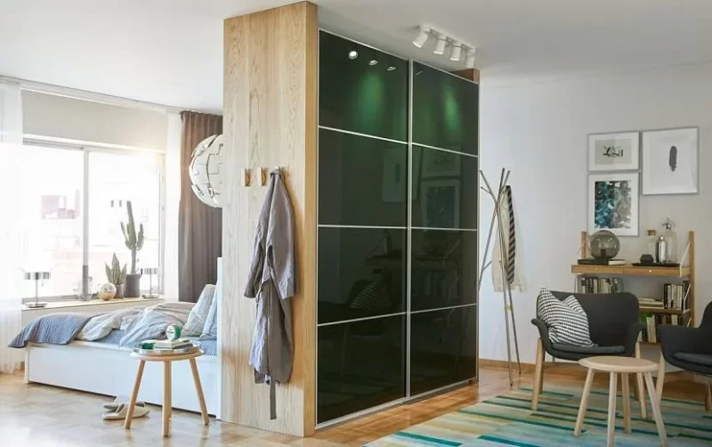 A Great Closet Design Idea as a Room Divider
