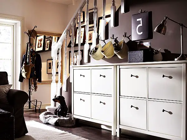 Unusual ideas of shoe cabinets in the hallway