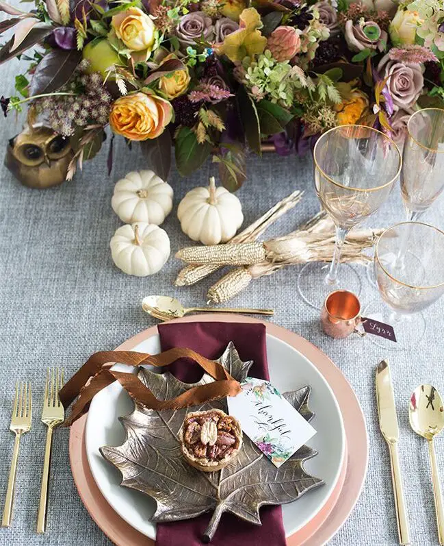 12 Ideas for Modern Table Setting for Thanksgiving