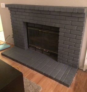 Painting Fireplace Brick Grey (the right way)