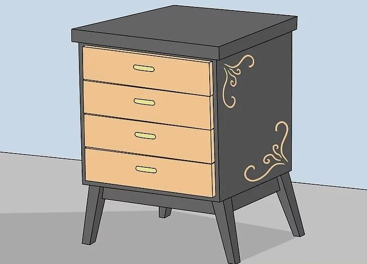 Painted black furniture step-by-step instructions
