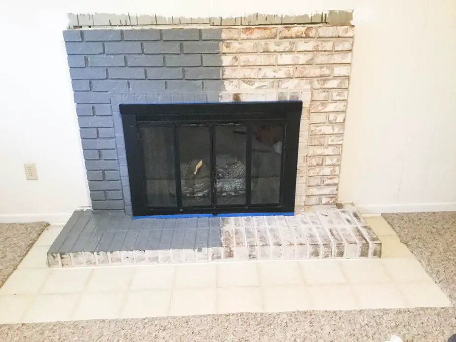 Painting fireplace brick grey (the right way)